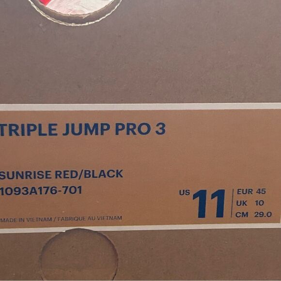 ASICS Triple Jump Pro 3 Mens Track And Field Shoes Cleats Sunrise Red Size 11 main image 7